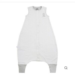 Woolino 4 seasons sleep bag with feet size 18-36mos birch grey